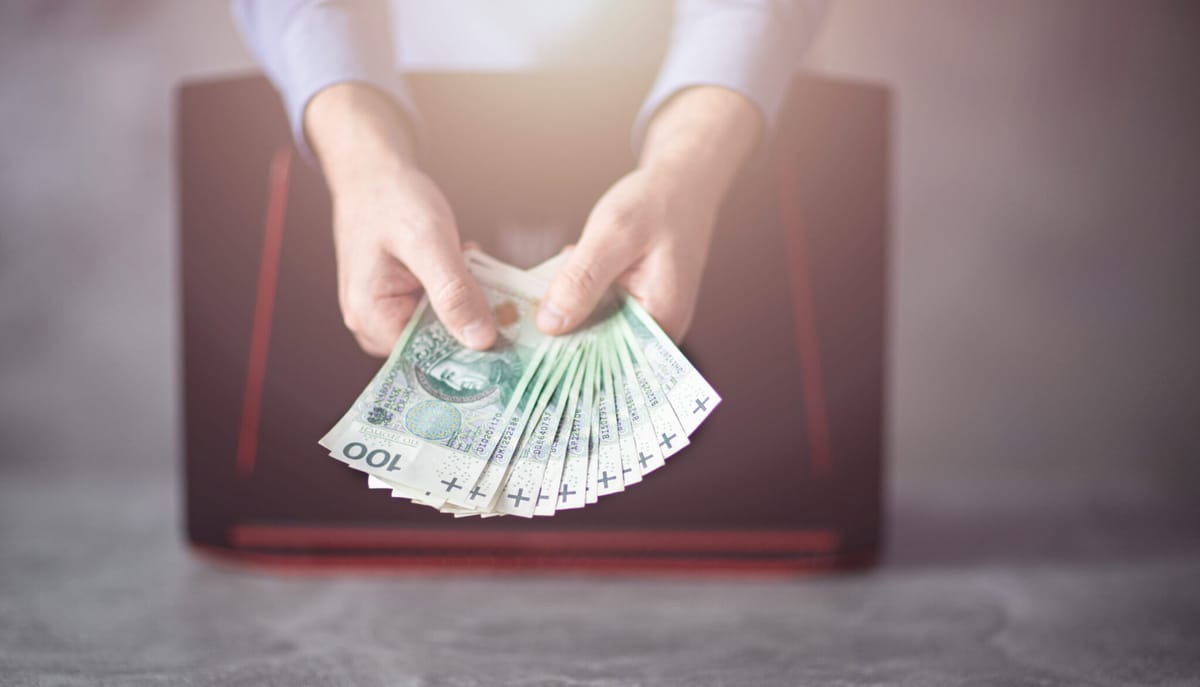 pożyczka. Polskie pieniądze trzymane przez bankowca w ręce., W ogólnopolskim badaniu „Sytuacja NGO-sów w czasie pandem