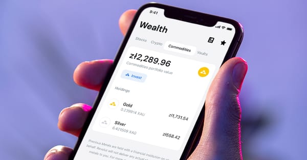 Revolut - towary i surowce - metale szlachetne