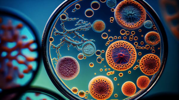 Bakteria, labolatorium, Google Deepmind, badania