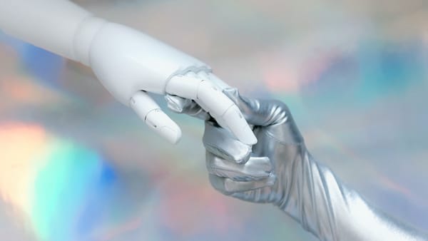 Sztuczna inteligencja. robot, praca, AI